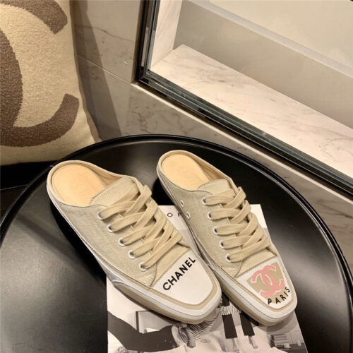 High Quality Luxury Chanel Canvas Slippers Women – Style 05158