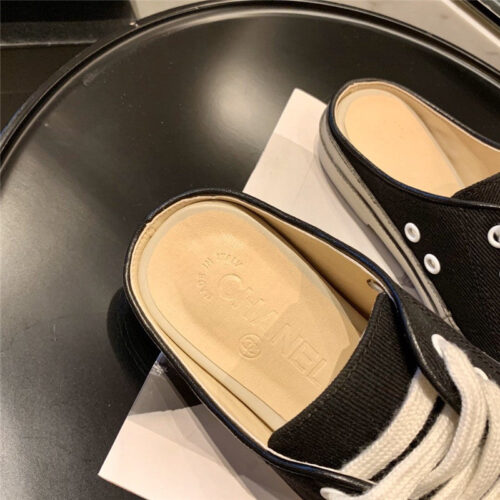 High Quality Luxury Chanel Canvas Slippers Women product detail