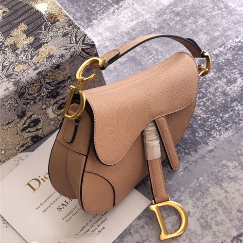 High Quality Luxury Dior Saddle Bag Pink alternate view