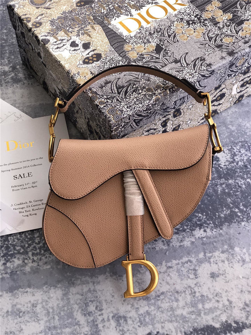 High Quality Luxury Dior Saddle Bag Pink
