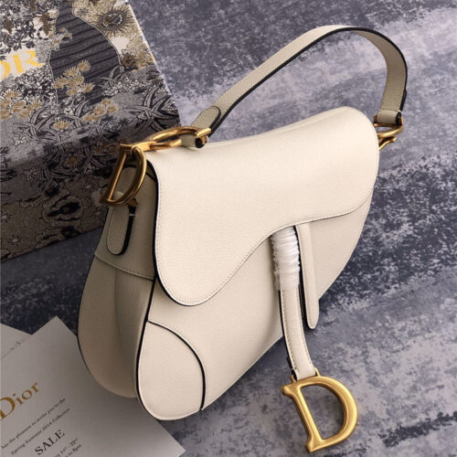High Quality Luxury Dior Saddle Bag White alternate view