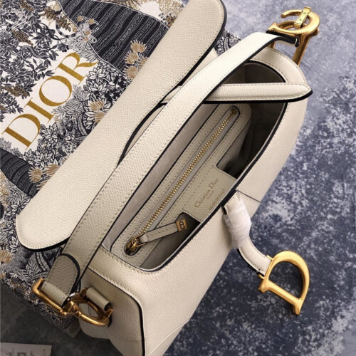 High Quality Luxury Dior Saddle Bag White product detail