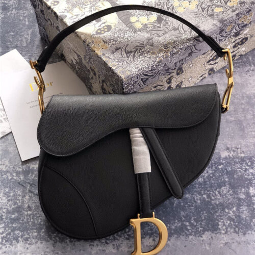 High Quality Luxury Dior Saddle Bag Black