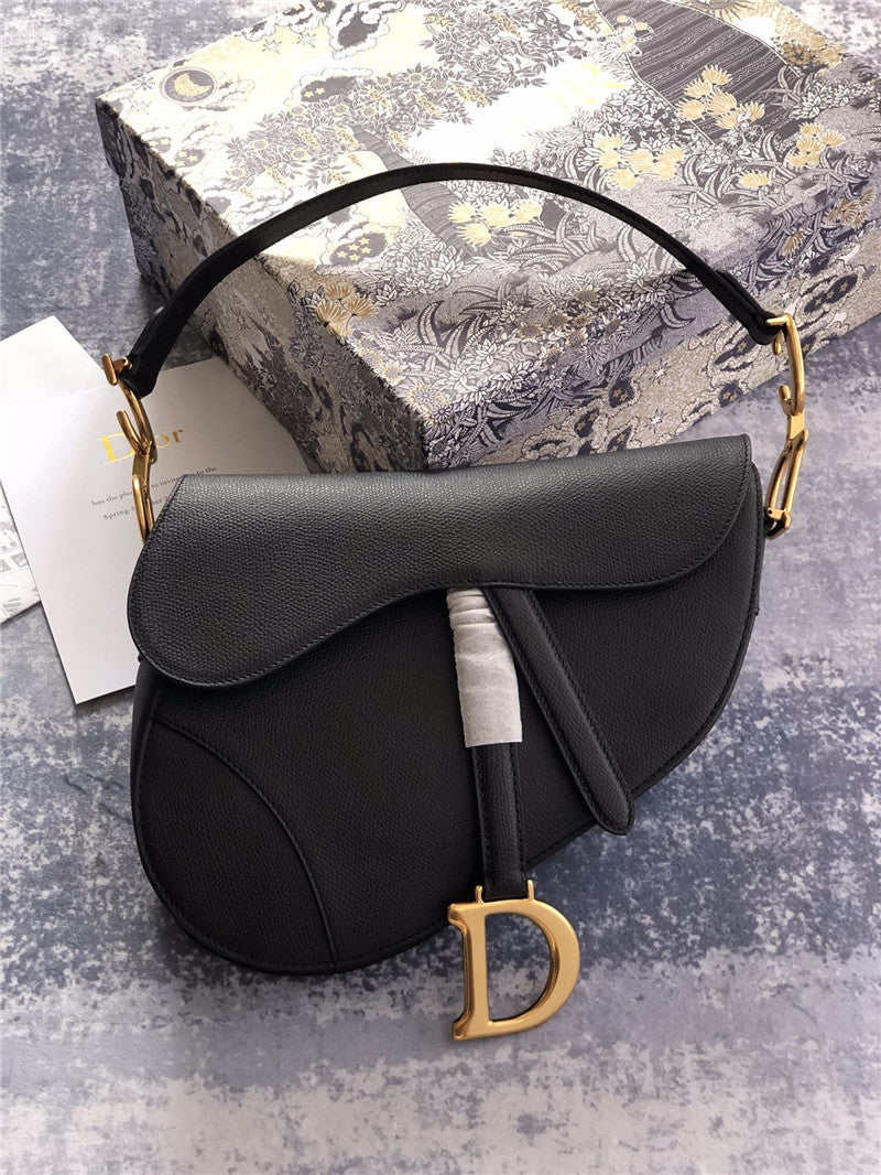 High Quality Luxury Dior Saddle Bag Black