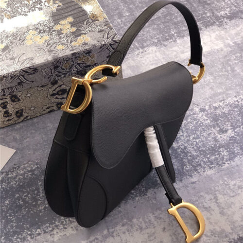 High Quality Luxury Dior Saddle Bag Black product detail