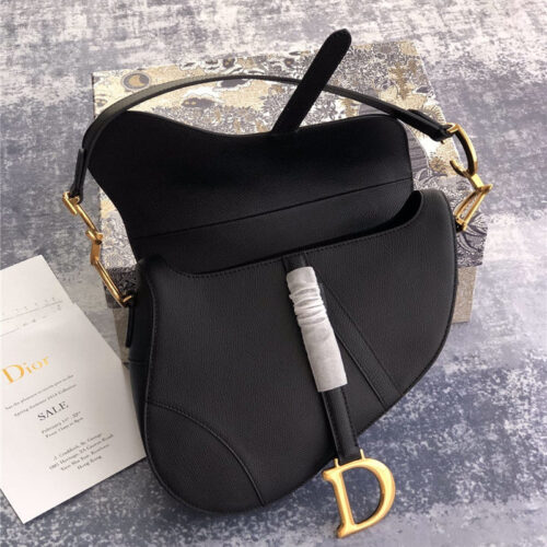 High Quality Luxury Dior Saddle Bag Black product detail