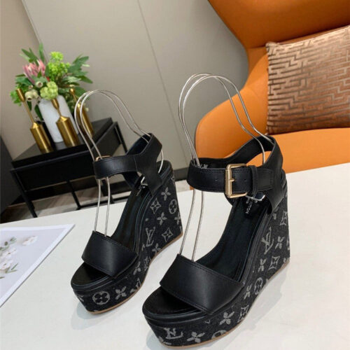 High Quality Luxury LV Louis Vuitton Platform Sandals