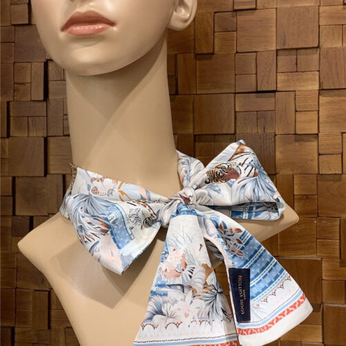 High Quality Luxury Voyage Extraordinaire Silk Scarf White product detail