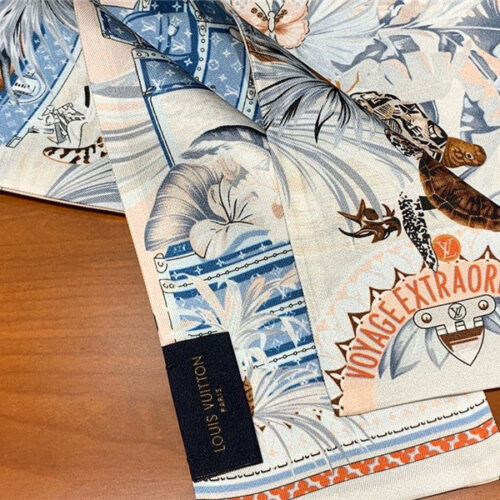 High Quality Luxury Voyage Extraordinaire Silk Scarf White product detail