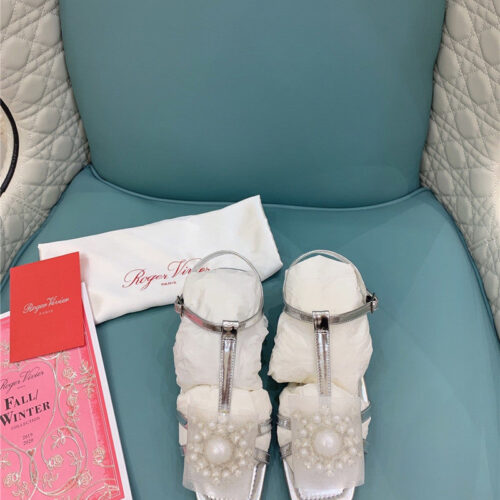 High Quality Luxury Roger Vivier Ss Pearl Rhinestone Sandals – Style 08116 product detail
