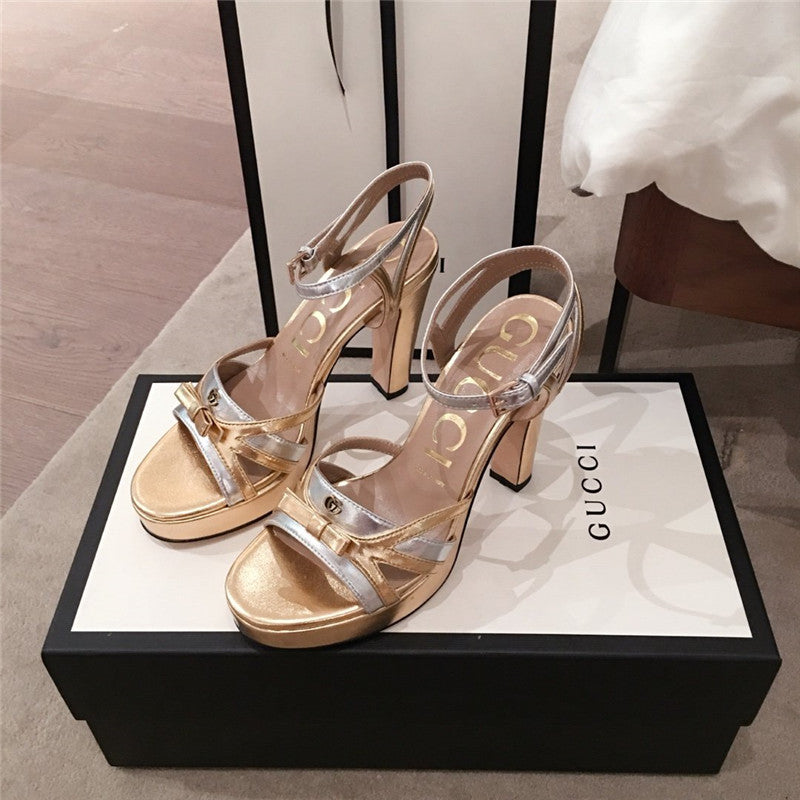 High Quality Luxury Gucci Heels Sandals Womens