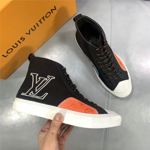 High Quality Luxury Loui Vuitton Mens Tattoo Canvas Sneakers – Style 91651