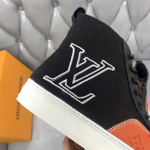 High Quality Luxury Loui Vuitton Mens Tattoo Canvas Sneakers – Style 91651 product detail