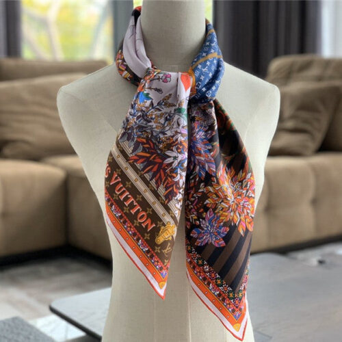 High Quality Luxury LV Silk Square Scarf