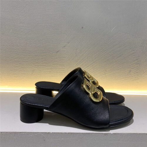 High Quality Luxury Fake Balenciaga Womens Mules Black Balenciaga Shoes - Ref RH-7807