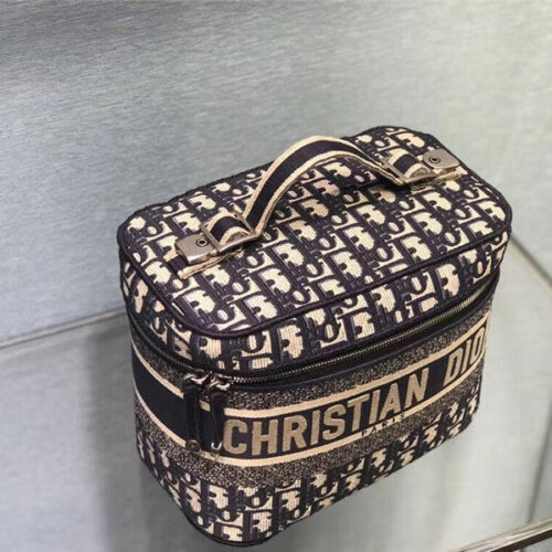 High Quality Luxury Dior Oblique Cosmetic Bag product detail