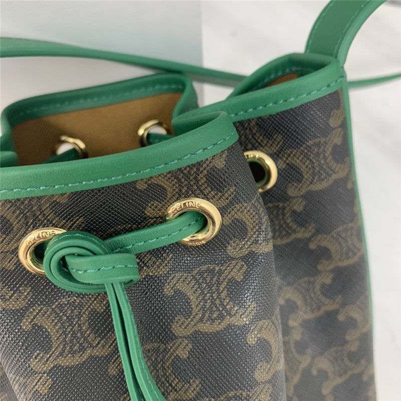 High Quality Luxury Celine Small Triomphe Canvas Drawstring Bag product detail