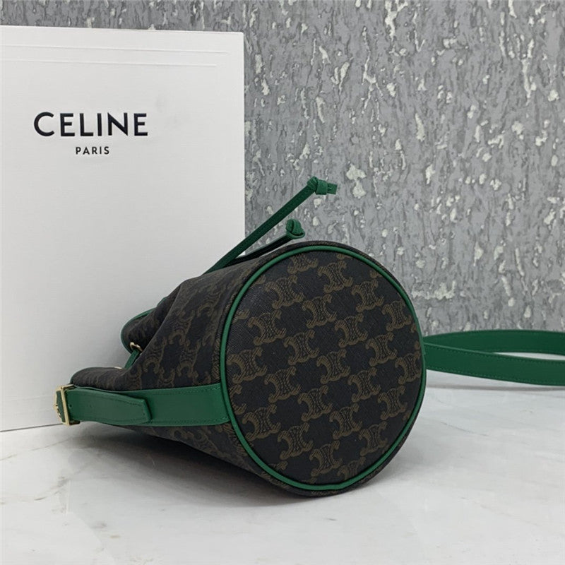High Quality Luxury Celine Small Triomphe Canvas Drawstring Bag product detail