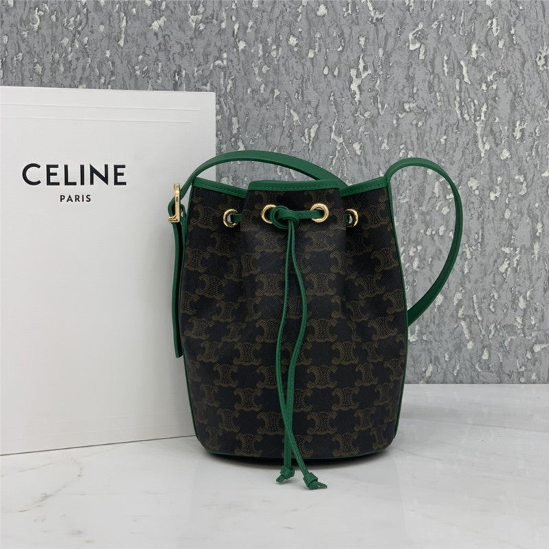 High Quality Luxury Celine Small Triomphe Canvas Drawstring Bag product detail