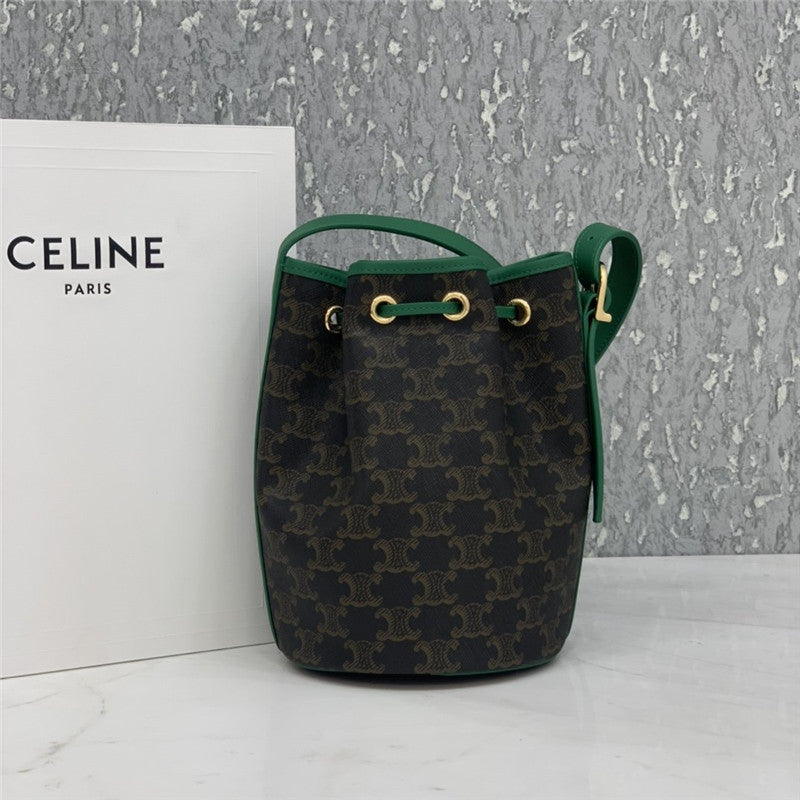 High Quality Luxury Celine Small Triomphe Canvas Drawstring Bag product detail
