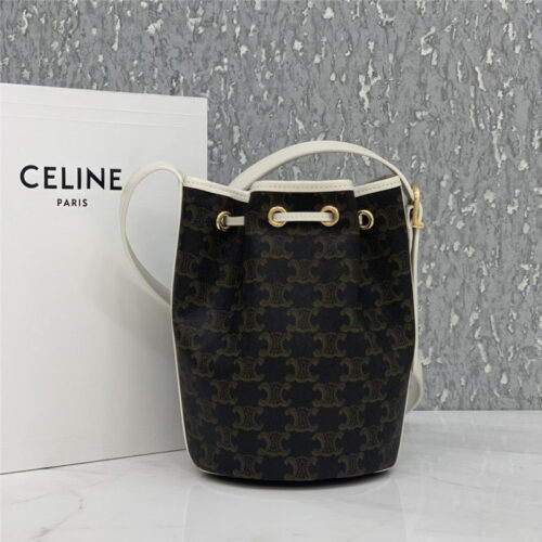 High Quality Luxury Celine Small Drawstring Bag In Triomphe Canvas Bags – Style 24915 product detail