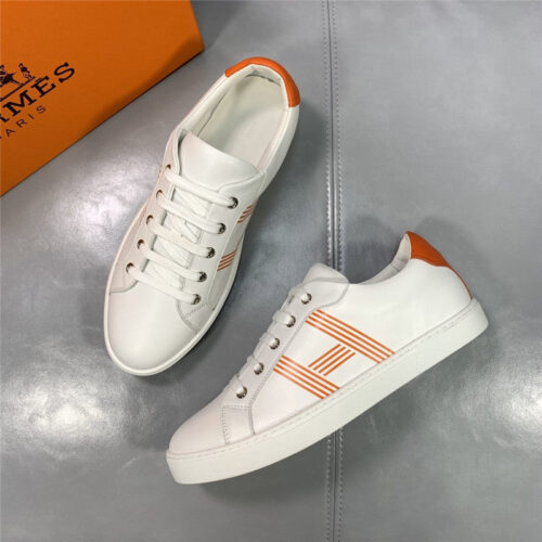 High Quality Luxury Hermes Mens White Low-Top Sneakers – Sizes 38–45 product detail