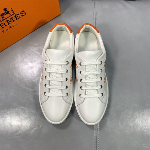 High Quality Luxury Hermes Mens White Low-Top Sneakers – Sizes 38–45 product detail