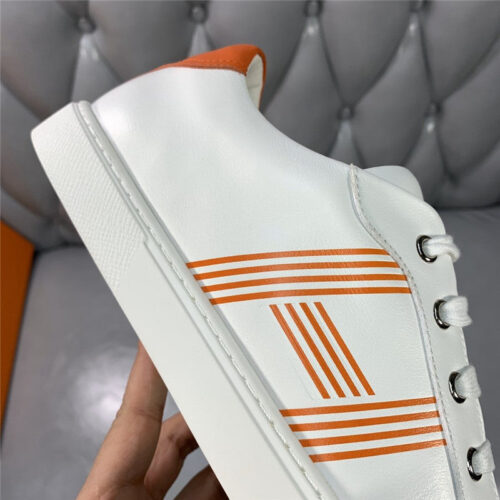 High Quality Luxury Hermes Mens White Low-Top Sneakers – Sizes 38–45 product detail