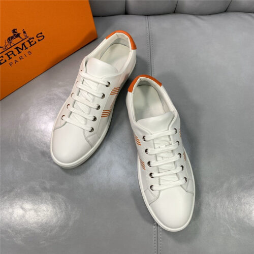 High Quality Luxury Hermes Mens White Low-Top Sneakers – Sizes 38–45 product detail