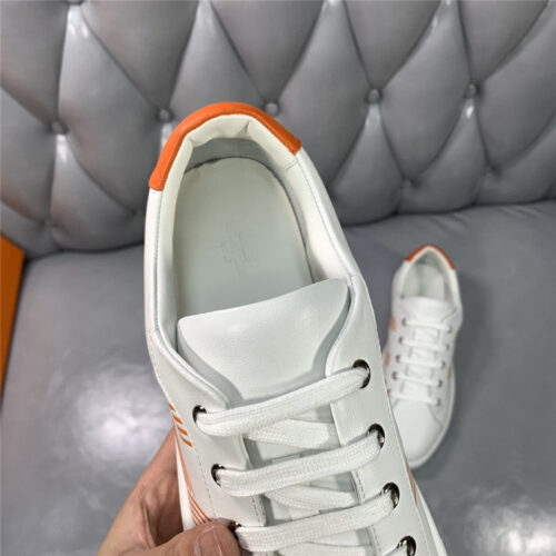 High Quality Luxury Hermes Mens White Low-Top Sneakers – Sizes 38–45 product detail