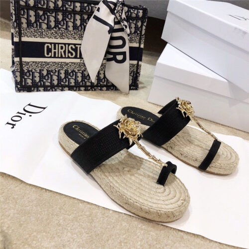 High Quality Luxury Dior 2020 Ss Dior Jardin Rose Slippers – Style 44006