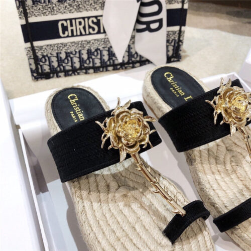 High Quality Luxury Dior 2020 Ss Dior Jardin Rose Slippers – Style 44006 product detail