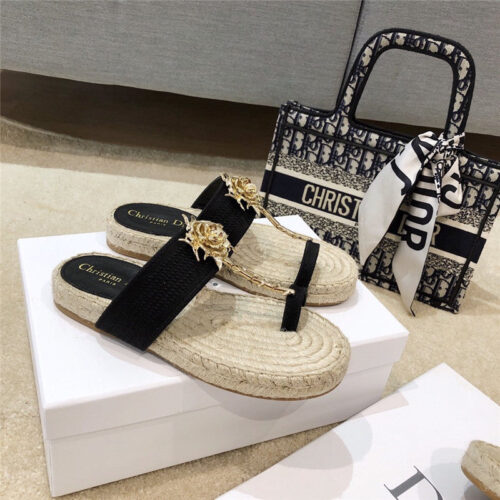 High Quality Luxury Dior 2020 Ss Dior Jardin Rose Slippers – Style 44006 product detail