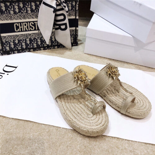 High Quality Luxury Dior 2020 Ss Dior Jardin Rose Slippers