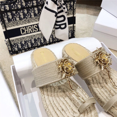 High Quality Luxury Dior 2020 Ss Dior Jardin Rose Slippers product detail