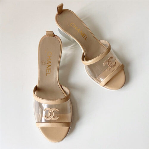 High Quality Luxury Chanel Pvc Crystal Sandals