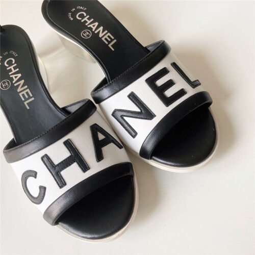 High Quality Luxury Chanel Pvc Crystal Sandals Black alternate view