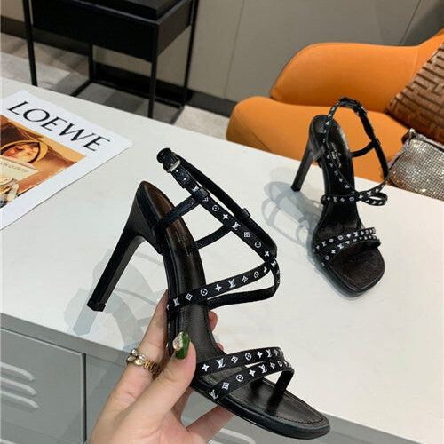 High Quality Luxury Louis Vuitton Webbing High Heel Sandals – Style 47939