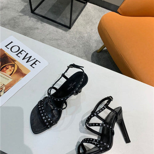 High Quality Luxury Louis Vuitton Webbing High Heel Sandals – Style 47939 alternate view
