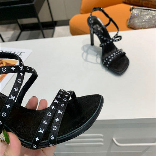 High Quality Luxury Louis Vuitton Webbing High Heel Sandals – Style 47939 product detail