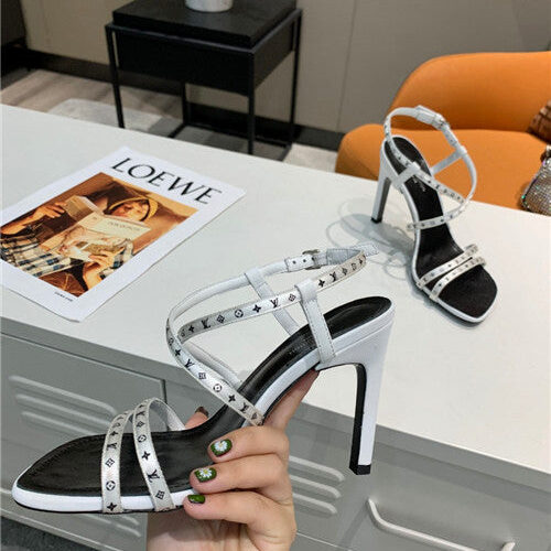 High Quality Luxury Louis Vuitton Webbing High Heel Sandals product detail