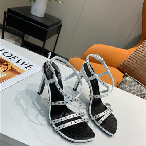 High Quality Luxury Louis Vuitton Webbing High Heel Sandals