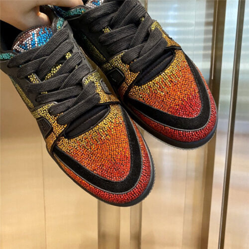 High Quality Luxury Loui Vuitton Womens LV Rhinestone Sneakers Shoes product detail