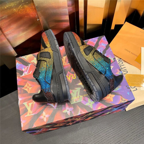 High Quality Luxury Loui Vuitton Womens LV Rhinestone Sneakers Shoes product detail