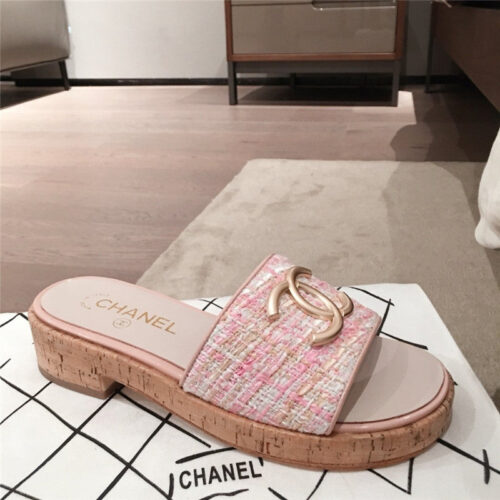 High Quality Luxury Chanel Logo Slippers Sandals product detail