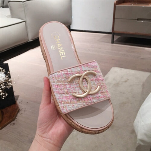 High Quality Luxury Chanel Logo Slippers Sandals product detail