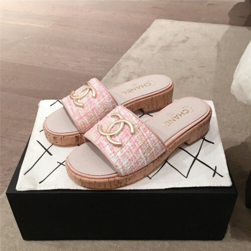 High Quality Luxury Chanel Logo Slippers Sandals