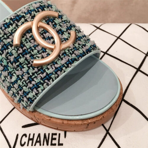 High Quality Luxury Chanel Logo Slippers Sandals – Style 05318 product detail