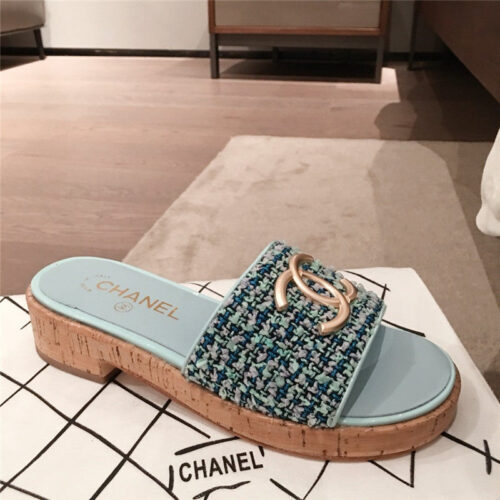 High Quality Luxury Chanel Logo Slippers Sandals – Style 05318 product detail