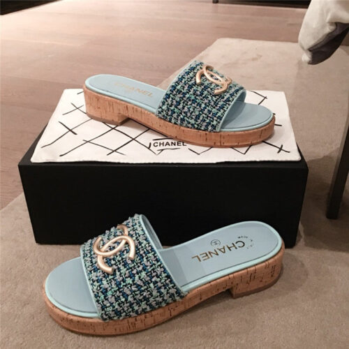 High Quality Luxury Chanel Logo Slippers Sandals – Style 05318 product detail